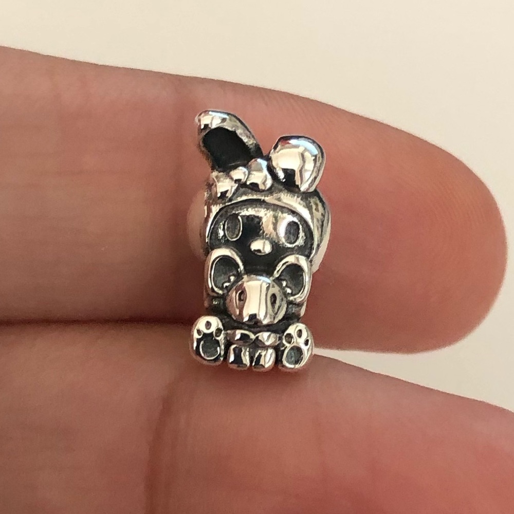 My Melody Holding Teddy Bear Sanrio Silver Charm